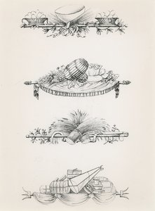 Miniaturas de um livro de receitas de Antoine Carême